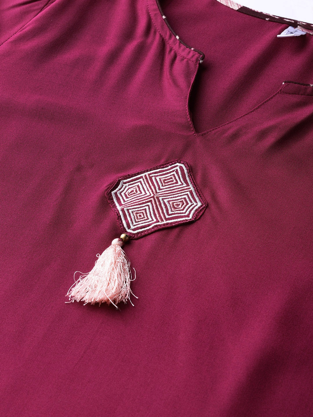 Burgundy Solid Kurta-Yufta Store-1729BUGKUS