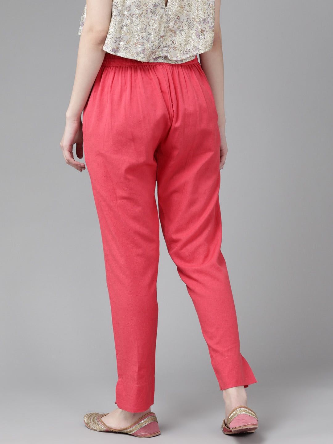 Coral Pink Trousers-Yufta Store-4206PNTPCS