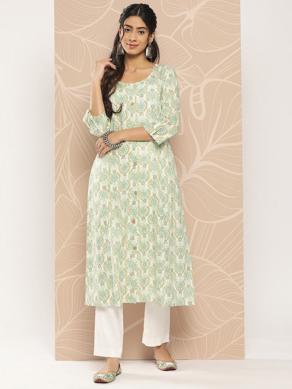 Ethnic Motifs Printed Kurta-Yufta Store-1270KURWHS