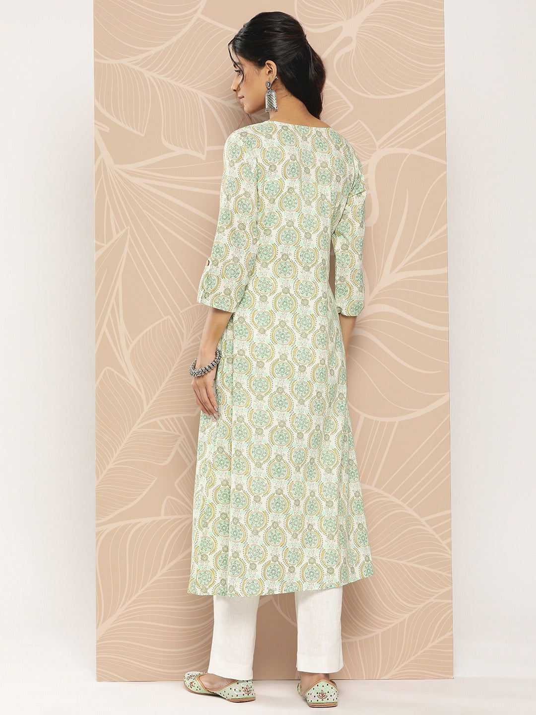 Ethnic Motifs Printed Kurta-Yufta Store-1270KURWHS