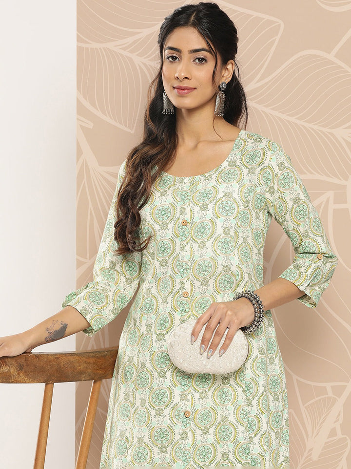 Ethnic Motifs Printed Kurta-Yufta Store-1270KURWHS