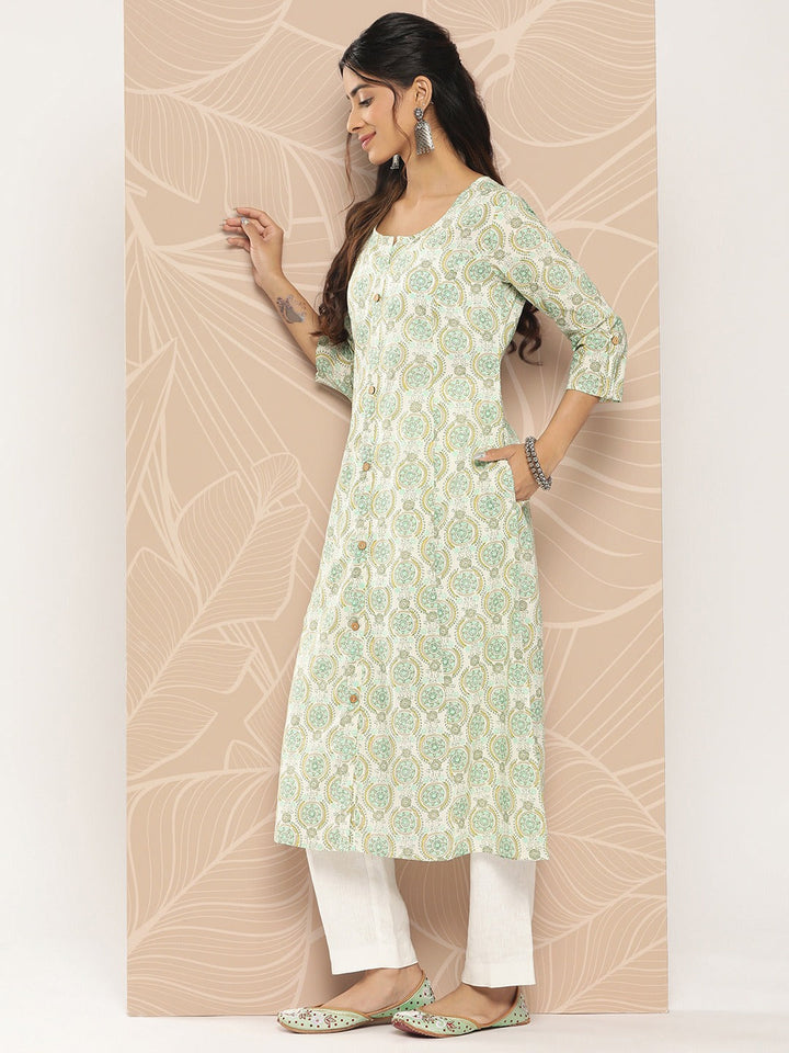 Ethnic Motifs Printed Kurta-Yufta Store-1270KURWHS