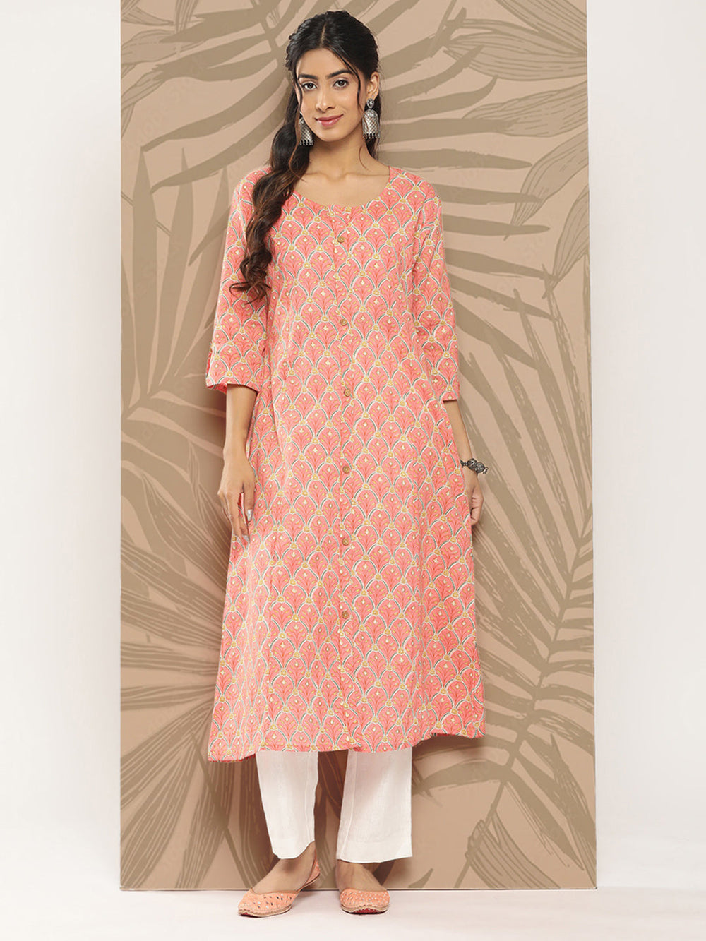 Ethnic Motifs Printed Kurta-Yufta Store-1272KURPCS