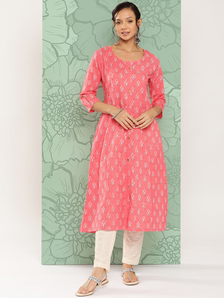 Floral Printed Kurta-Yufta Store-1271KURPKS