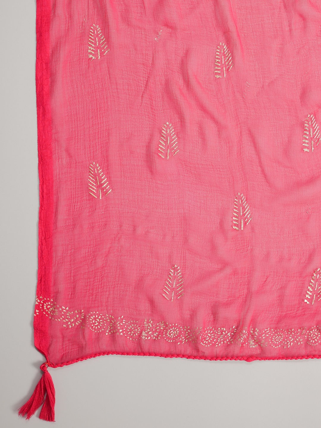 Fuchsia Dupatta Set-Yufta Store-6504SKDFCM