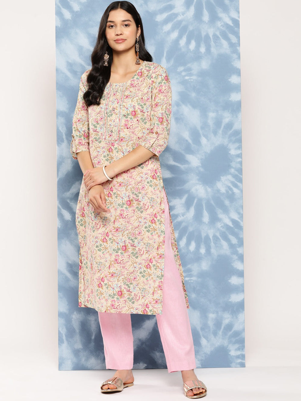 Gotta Patti Pure Cotton Kurta-Yufta Store-1167KURBGM