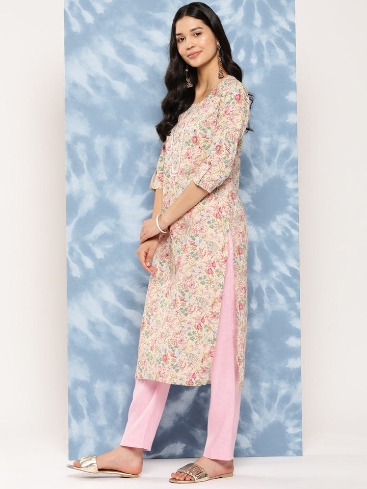 Gotta Patti Pure Cotton Kurta-Yufta Store-1167KURBGM