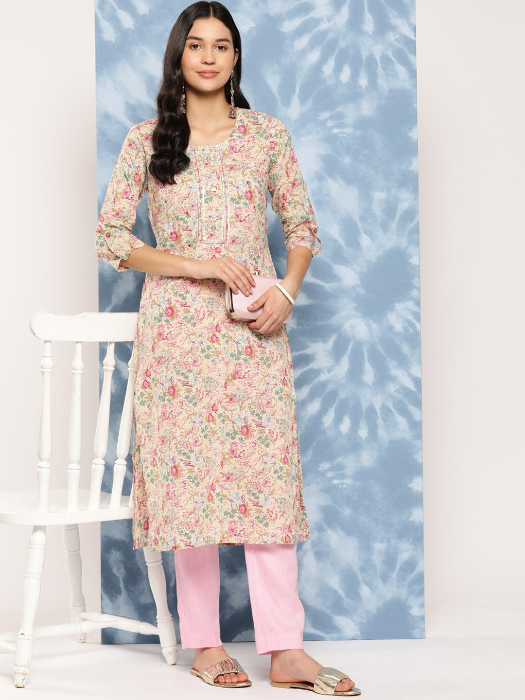 Gotta Patti Pure Cotton Kurta-Yufta Store-1167KURBGM