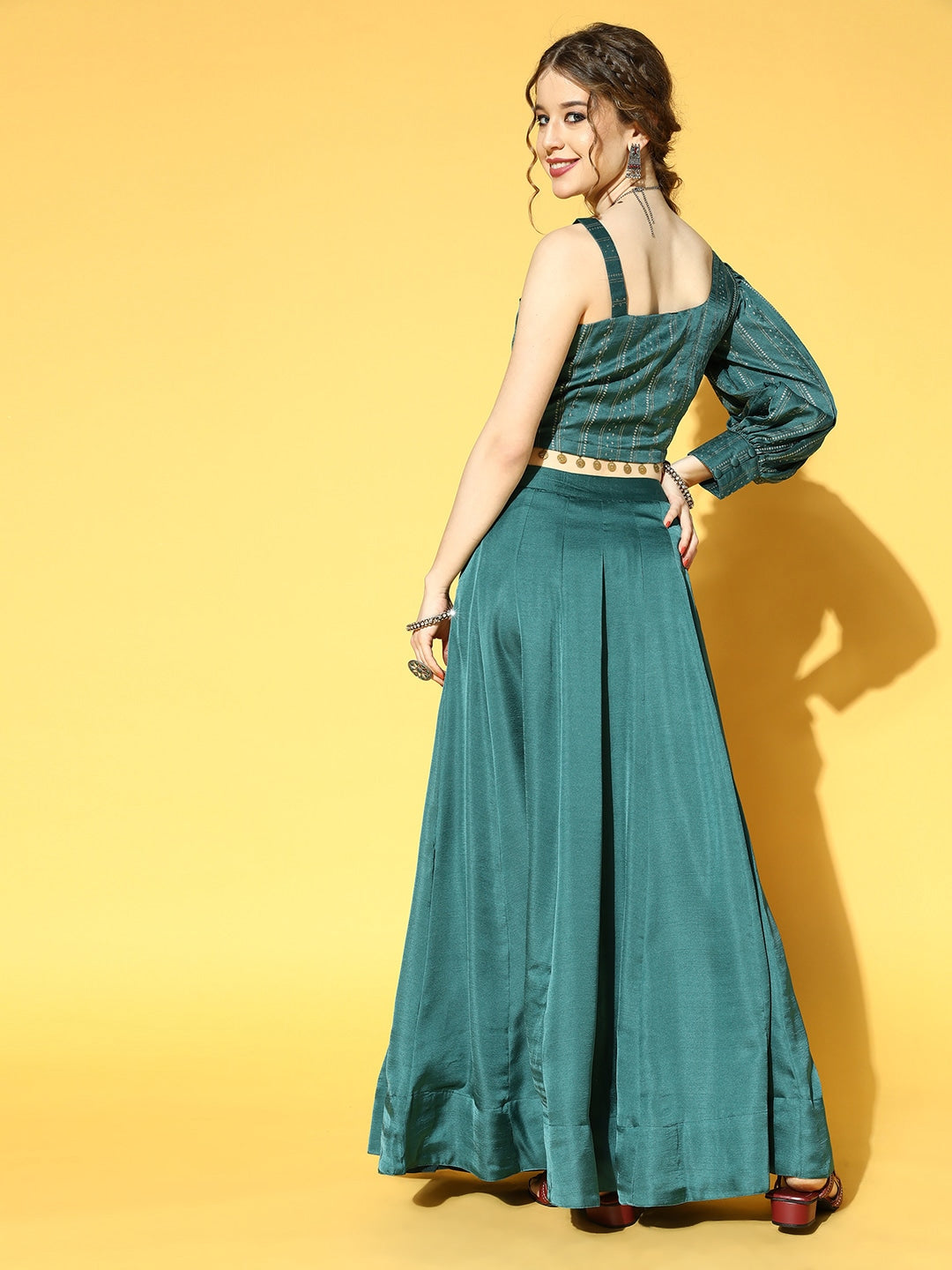 Green & Beige Co-Ords-Yufta Store-9607CRDTGXS