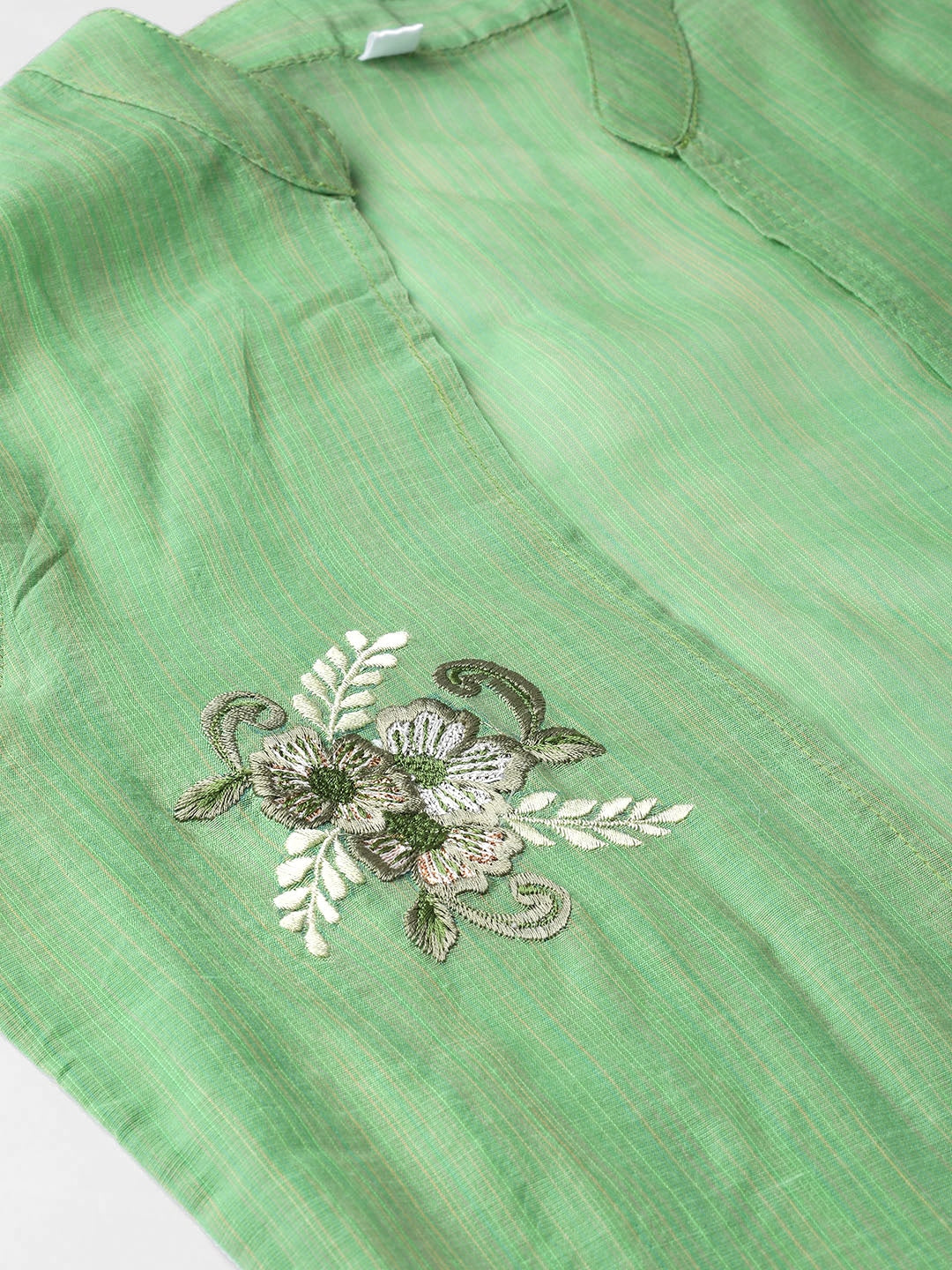 Green & Brown Straight Kurta-Yufta Store-995KURGRS