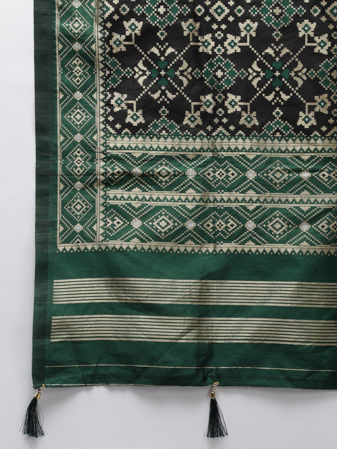 Green Ethnic Dupatta Set-Yufta Store-9221SKDGRS