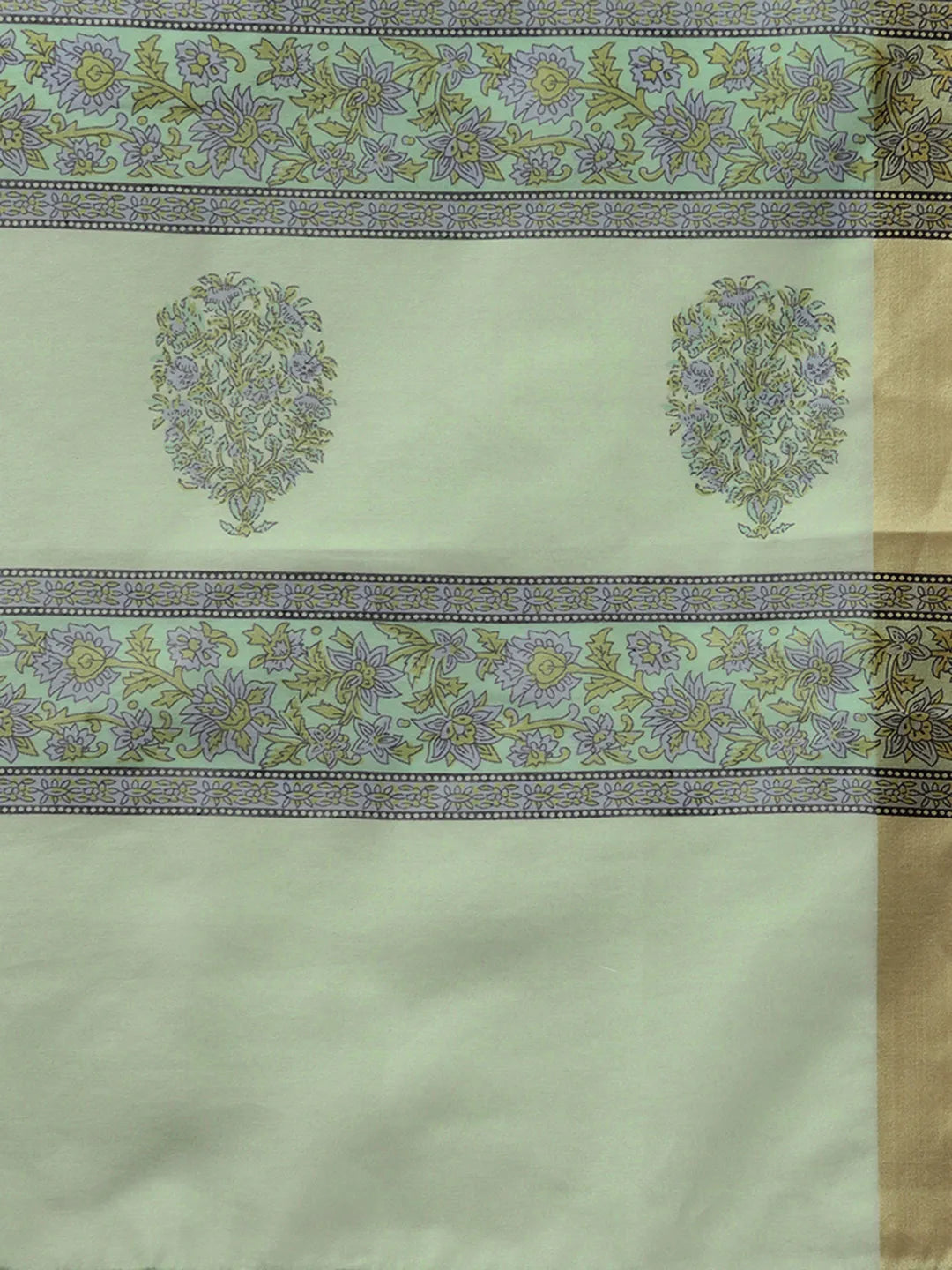 Green Ethnic Printed Dupatta Set-Yufta Store-9377SKDGRS
