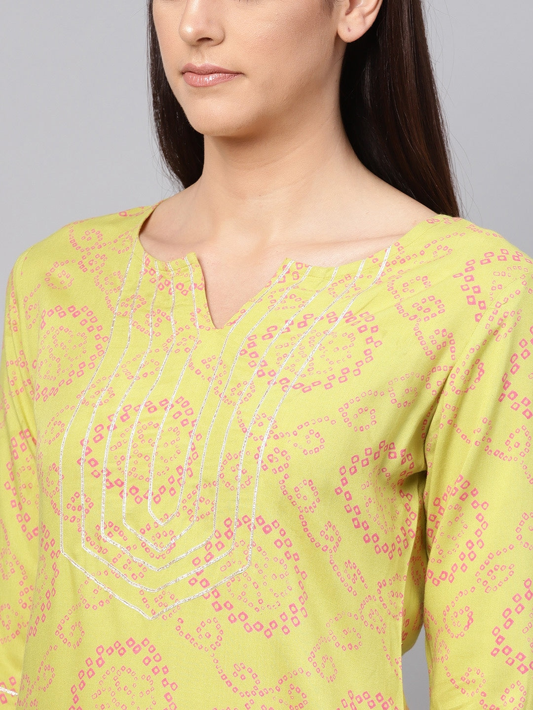 Green & Pink Printed Kurta Set-Yufta Store-YUFPJSET832S