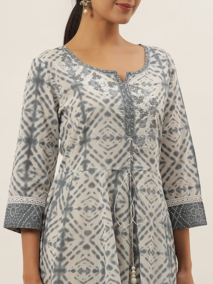 Grey Cotton Maxi Dress-Yufta Store-2751DRSGYM