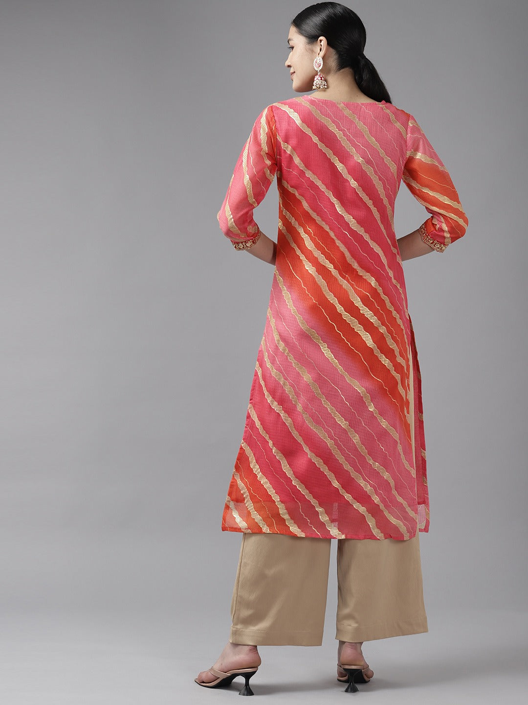 Leheriya Cotton lining Straight Kurta-Yufta Store-9961KURPKS