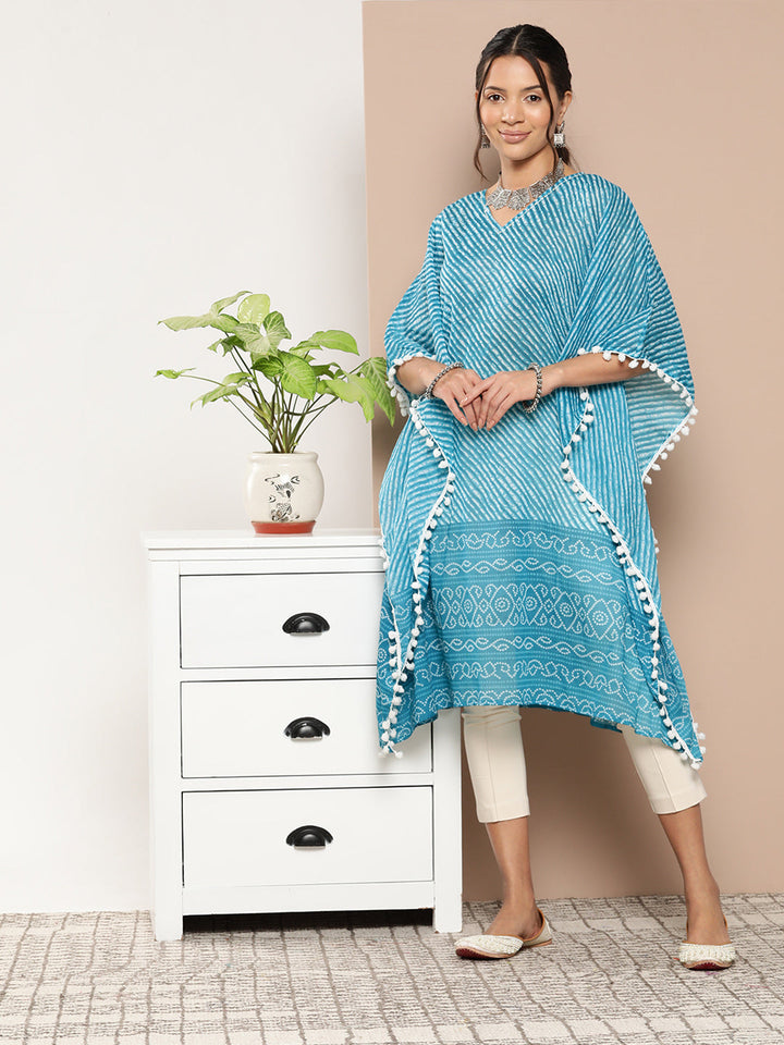 Leheriya Striped Kaftan Kurta-Yufta Store-1212KFTBLS