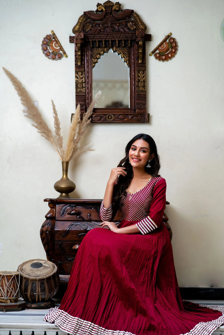 Maroon Maxi Dress