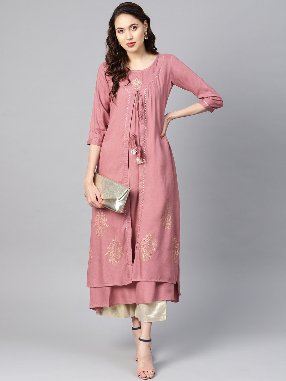 Mauve A-Line Kurta-Yufta Store-YUFEKKU685PRLS