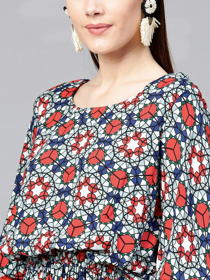 Multicoloured Printed Tunic-Yufta Store-YUFTDGKU1936S