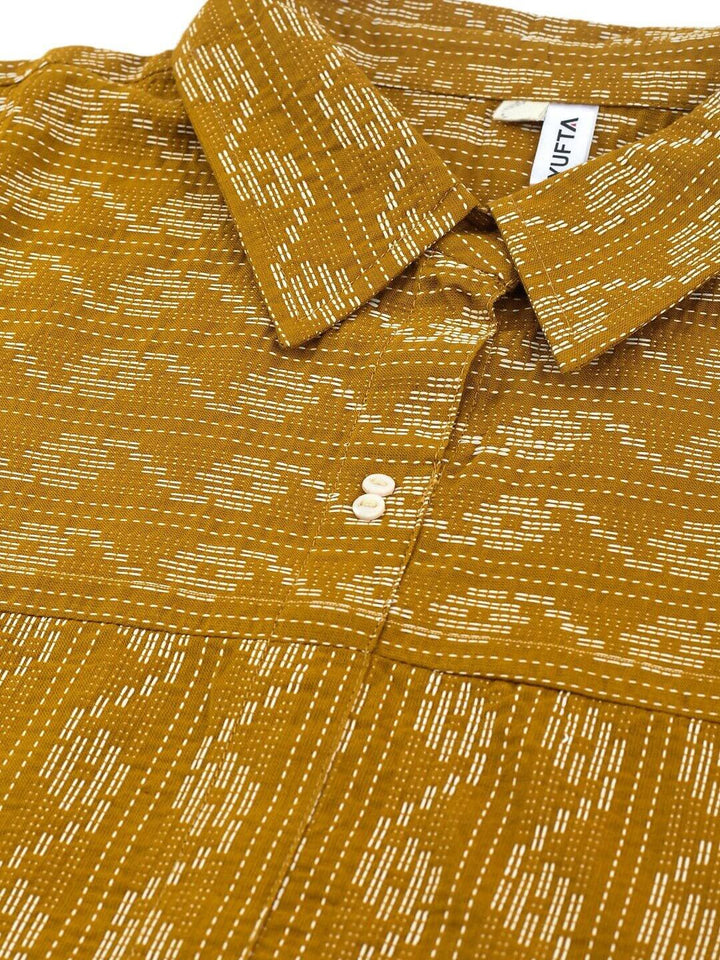 Mustard Straight Kurta-Yufta Store-7510KURMSS