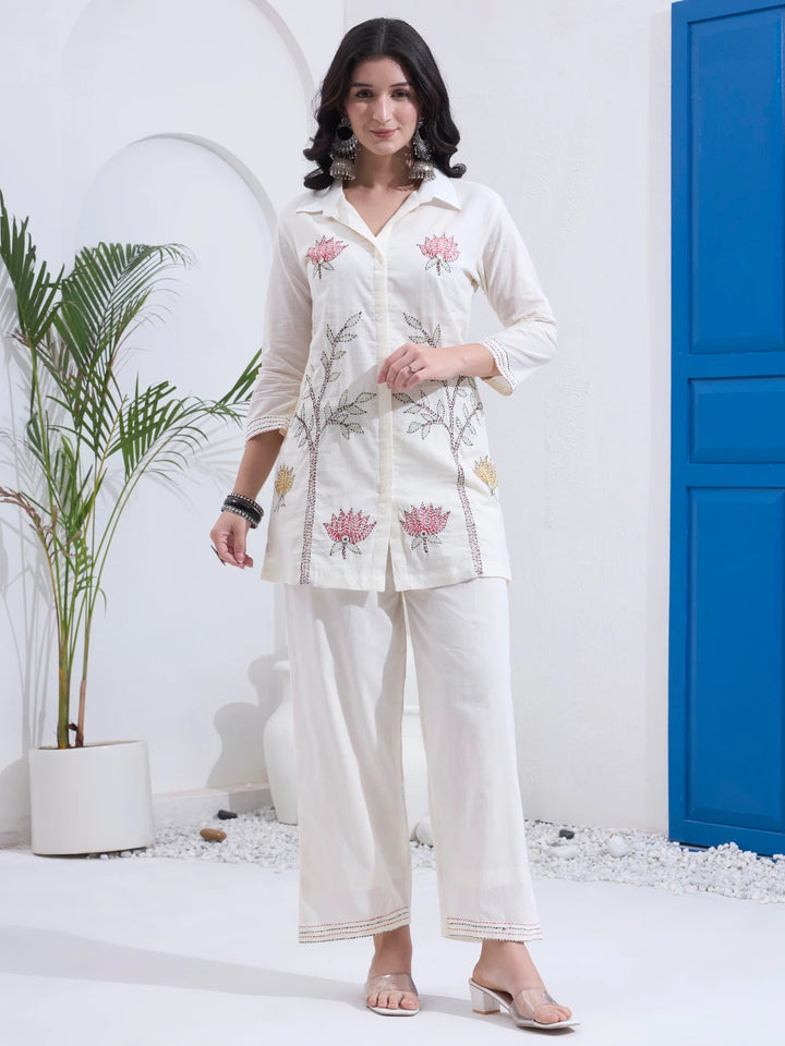 White Mal Cotton Co-Ord Set