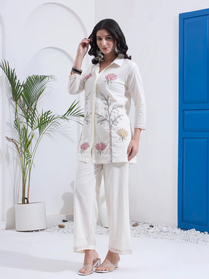 White Mal Cotton Co-Ord Set