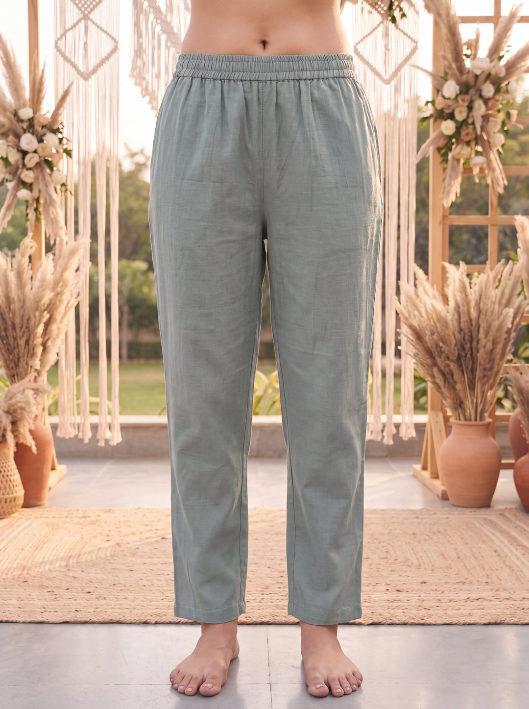 Sea Green Petal Soft Kurta Dupatta Pant Set