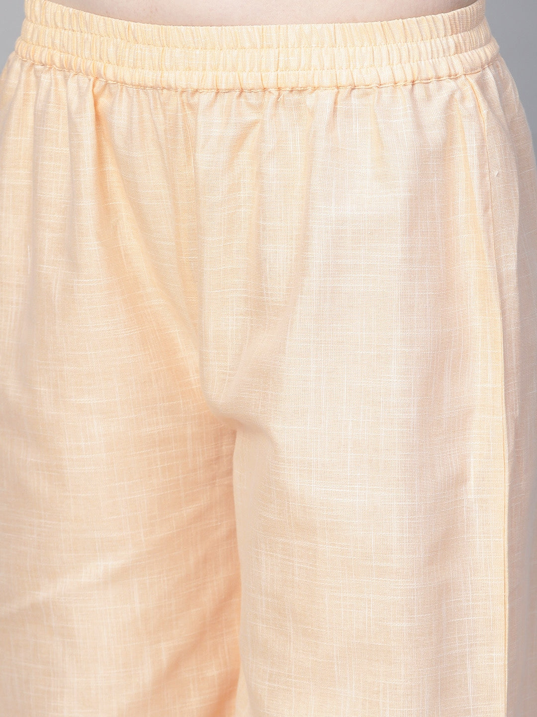 Peach-Coloured & White Kurta with Palazzo-Yufta Store-YUFGKKU732YLS