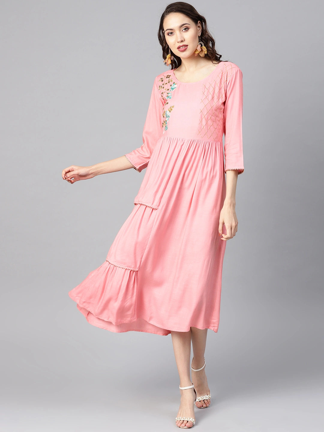 Peach Pink Dress-Yufta Store-YUFEKKU627PCS