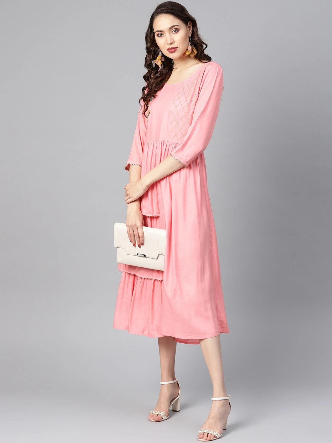 Peach Pink Dress-Yufta Store-YUFEKKU627PCS