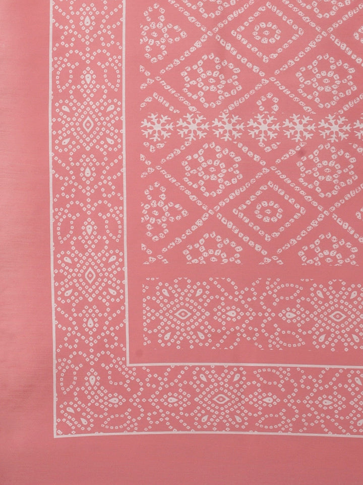 Pink Bandhani Printed Dupatta Set-Yufta Store-2330SKDPKS