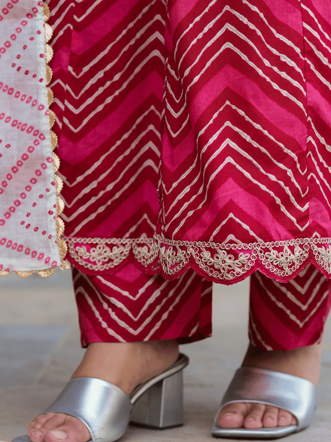 Pink Dori_Embroidery Kurta with Trouser & Dupatta