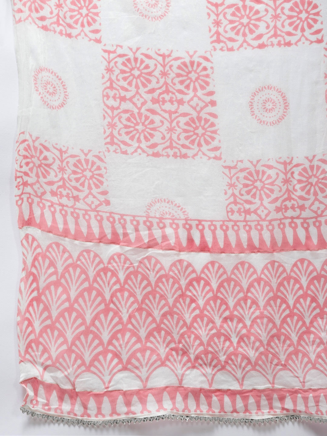 Pink Ethnic Motifs Printed Dupatta Set-Yufta Store-5909SKDPKM