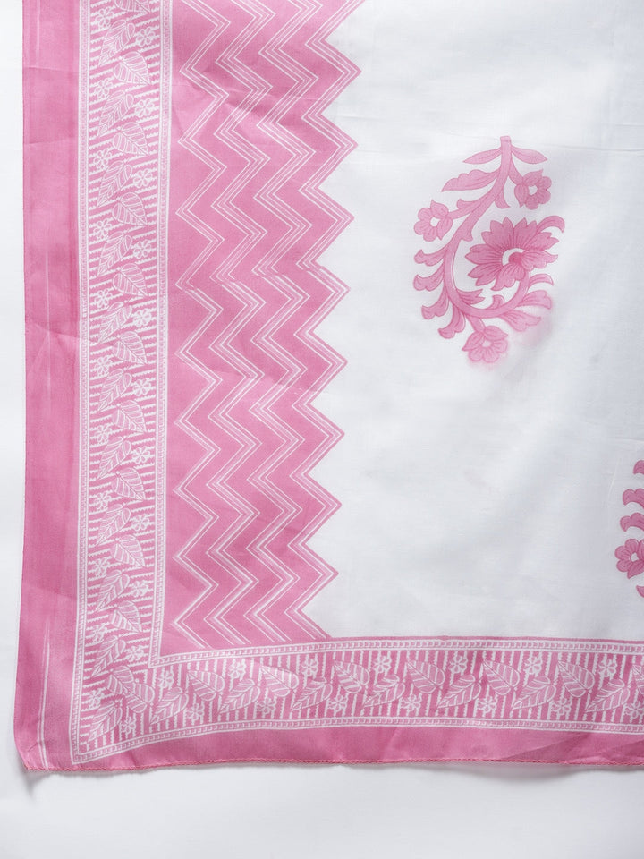 Pink Ethnic Motifs Printed Dupatta Set-Yufta Store-9791SKDPKS