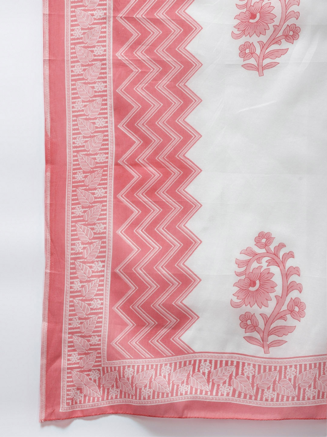 Pink Ethnic Motifs Printed Dupatta Set-Yufta Store-9796SKDPCS