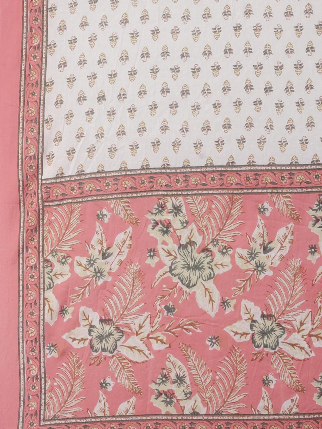 Pink Floral Printed Dupatta Set-Yufta Store-2109SKDPKM