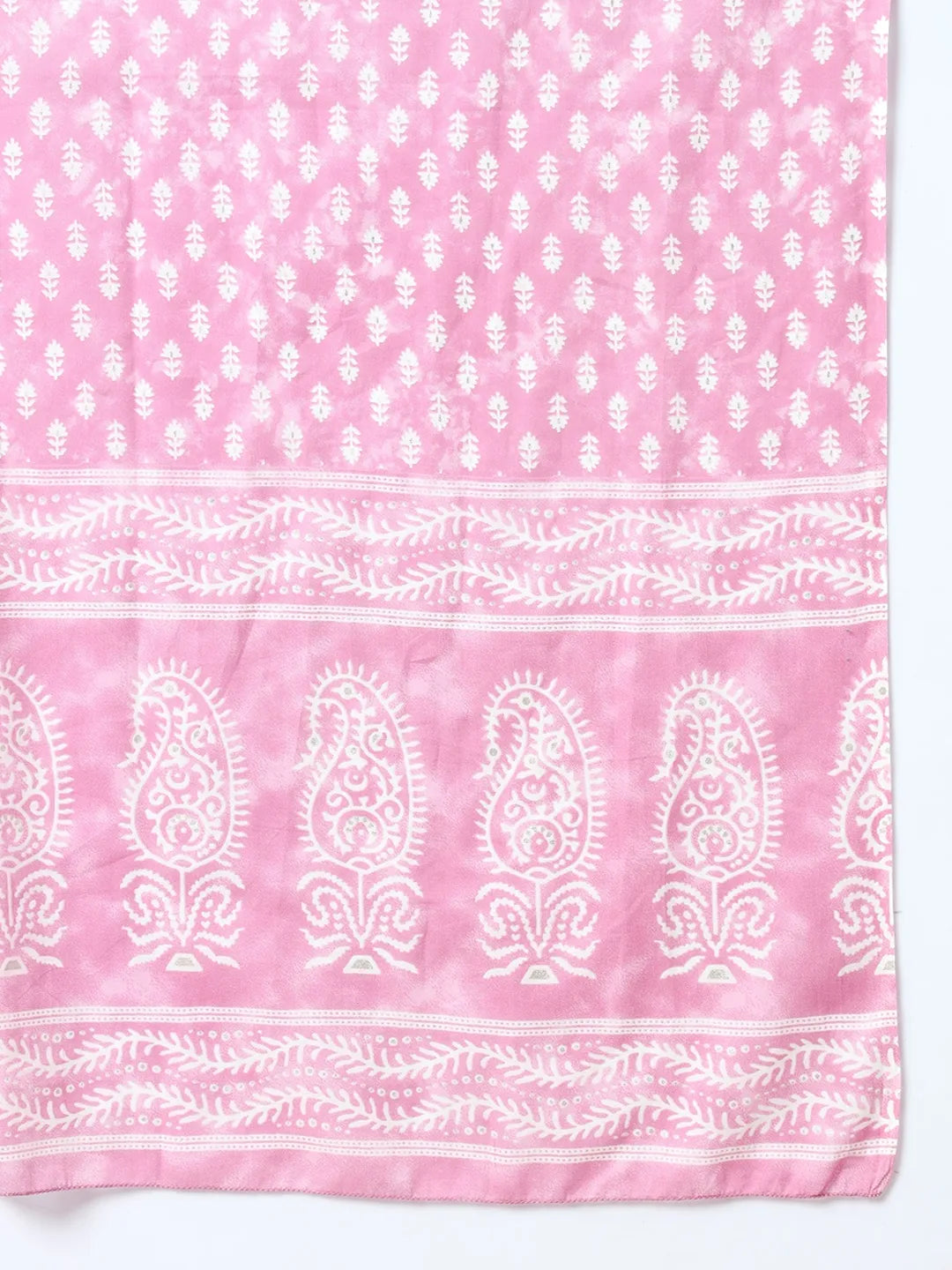 Pink Floral,Thread_Work Straight Kurta Trouser And Dupatta Set-Yufta Store-6814SKDPKS