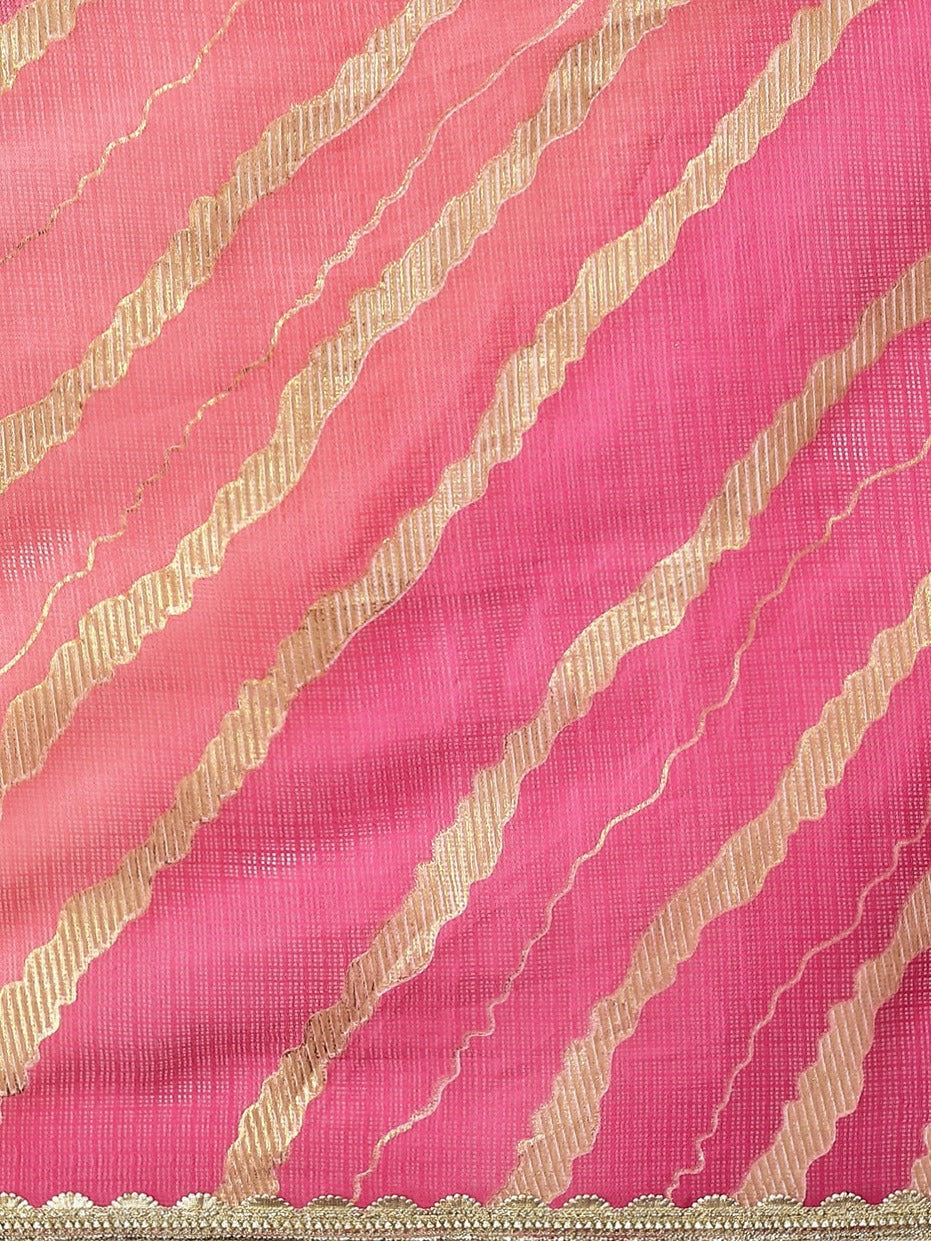 Pink Leheriya Saree-Yufta Store-9887SARPK