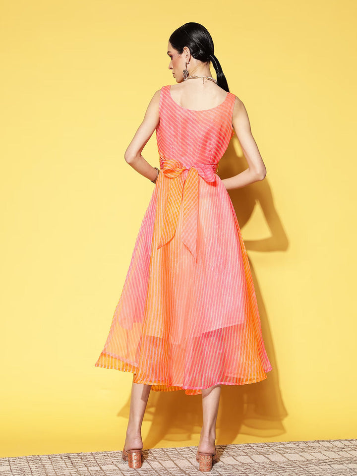 Pink Organza Dress-Yufta Store-8132DRSPKXS