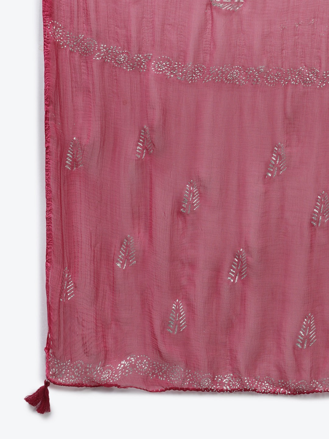 Pink Sequinned Dupatta Set-Yufta Store-6501SKDFCM