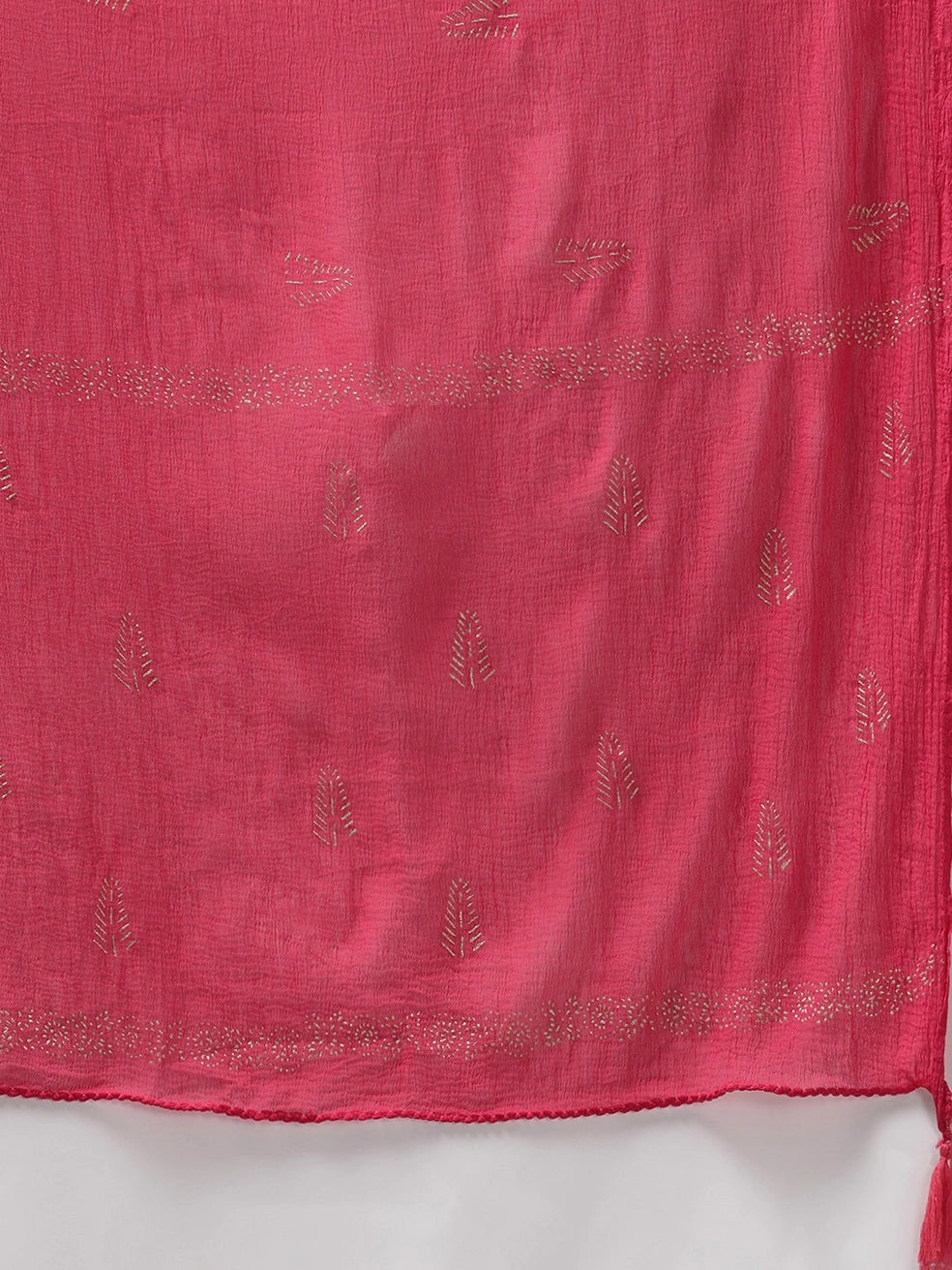 Pink Sequinned Dupatta Set