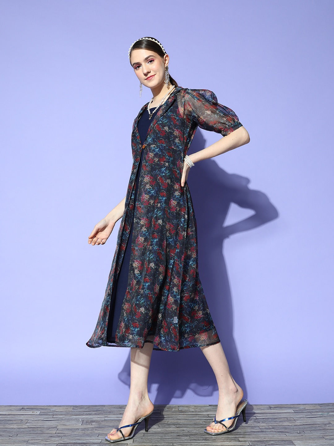 Printed A-Line Midi Dress-Yufta Store-8184DRSNBXS