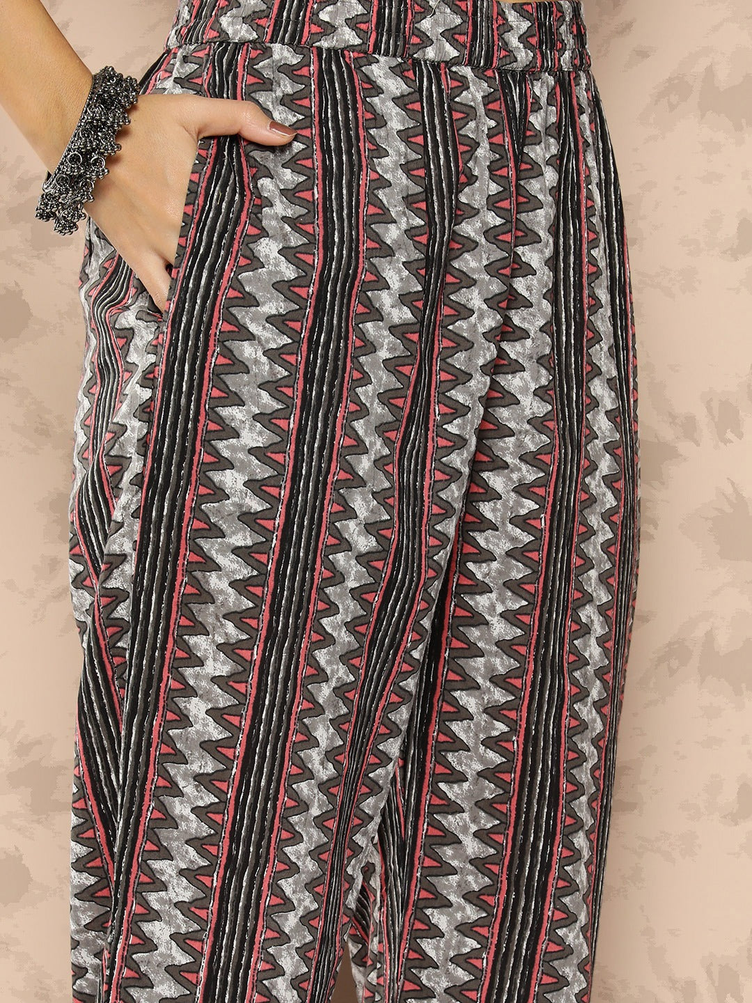 Printed Cotton Kurta Dupatta Set-Yufta Store-1133SKDGYS