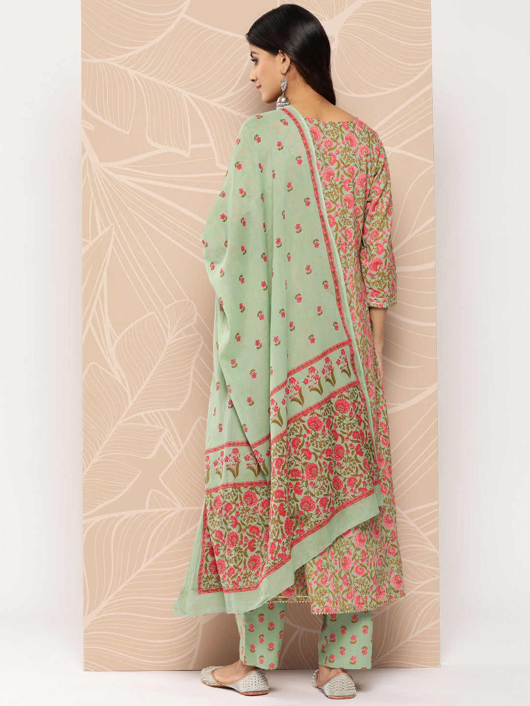 Printed Cotton Kurta Dupatta Set-Yufta Store-1204SKDSGS