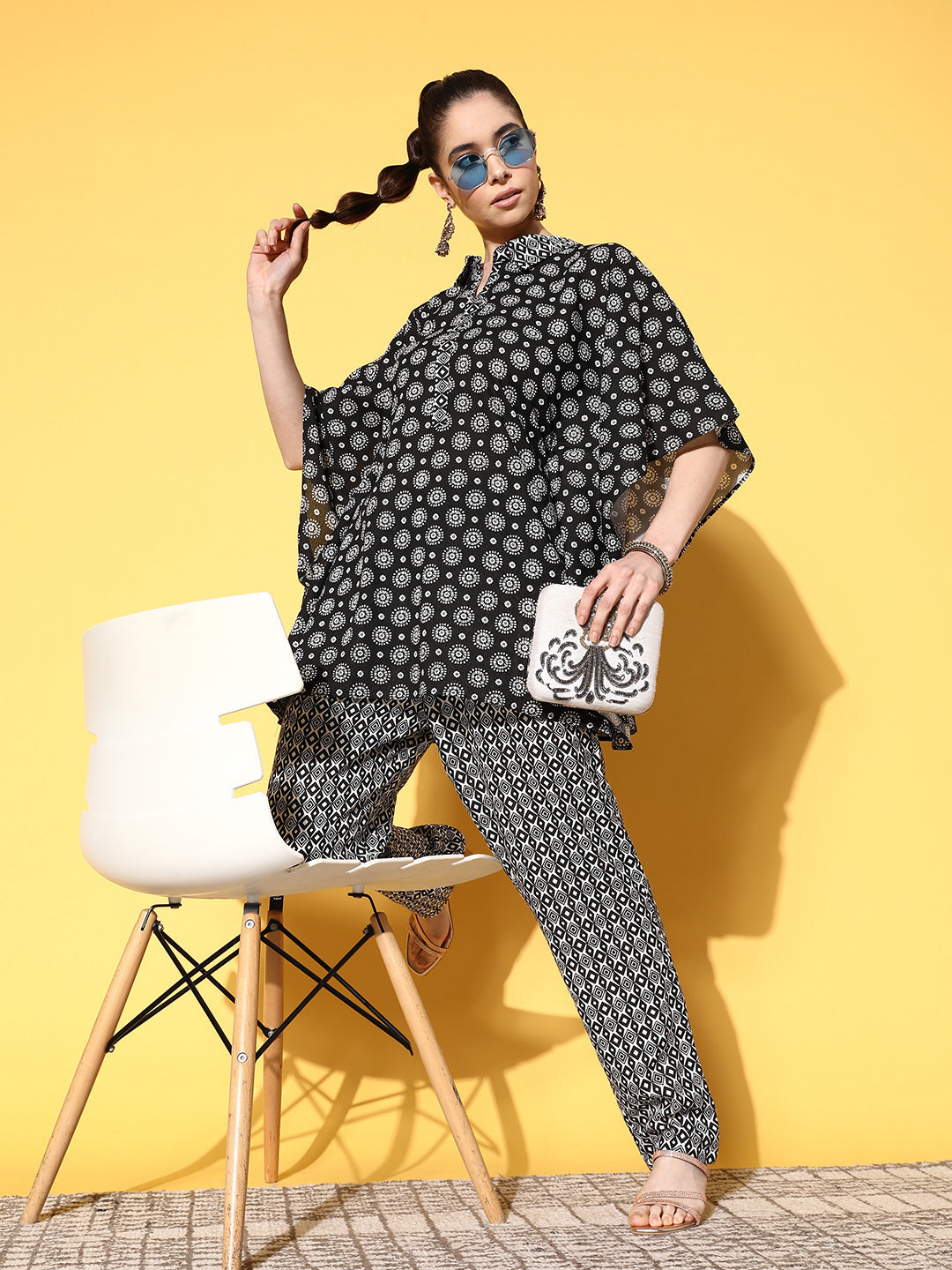 Printed Cotton Top with Trousers