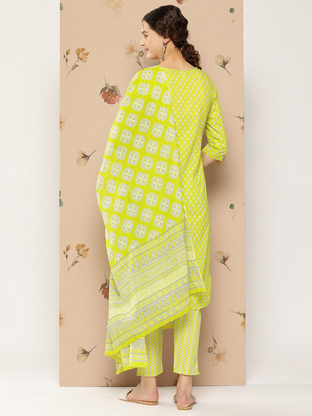 Printed Kurta Dupatta Set-Yufta Store-1273SKDGRS