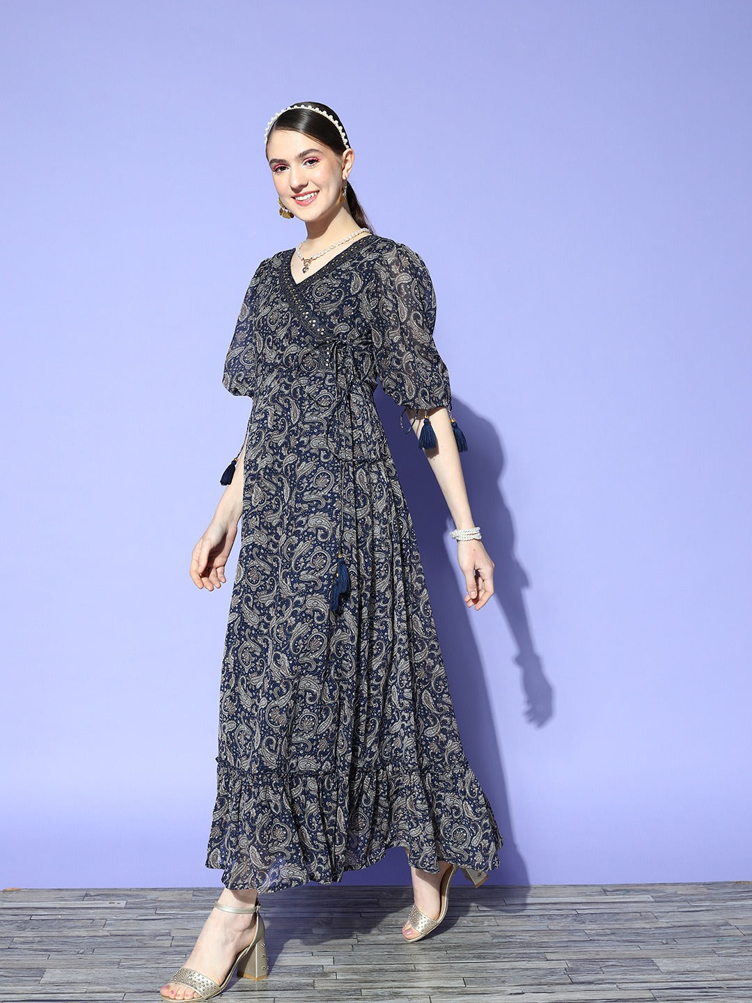 Printed Maxi Dress-Yufta Store-8174DRSNBXS