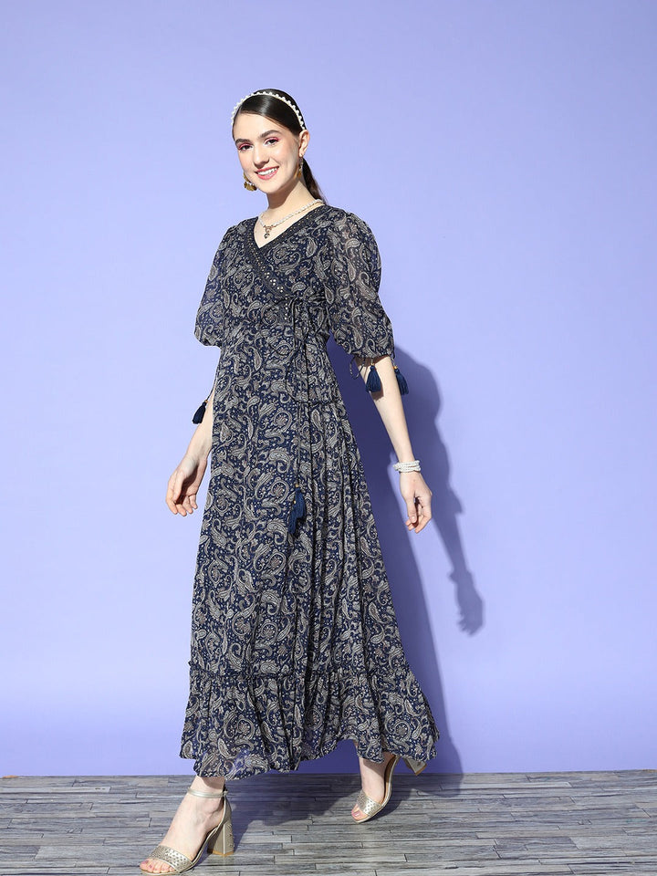 Printed Maxi Dress-Yufta Store-8174DRSNBXS