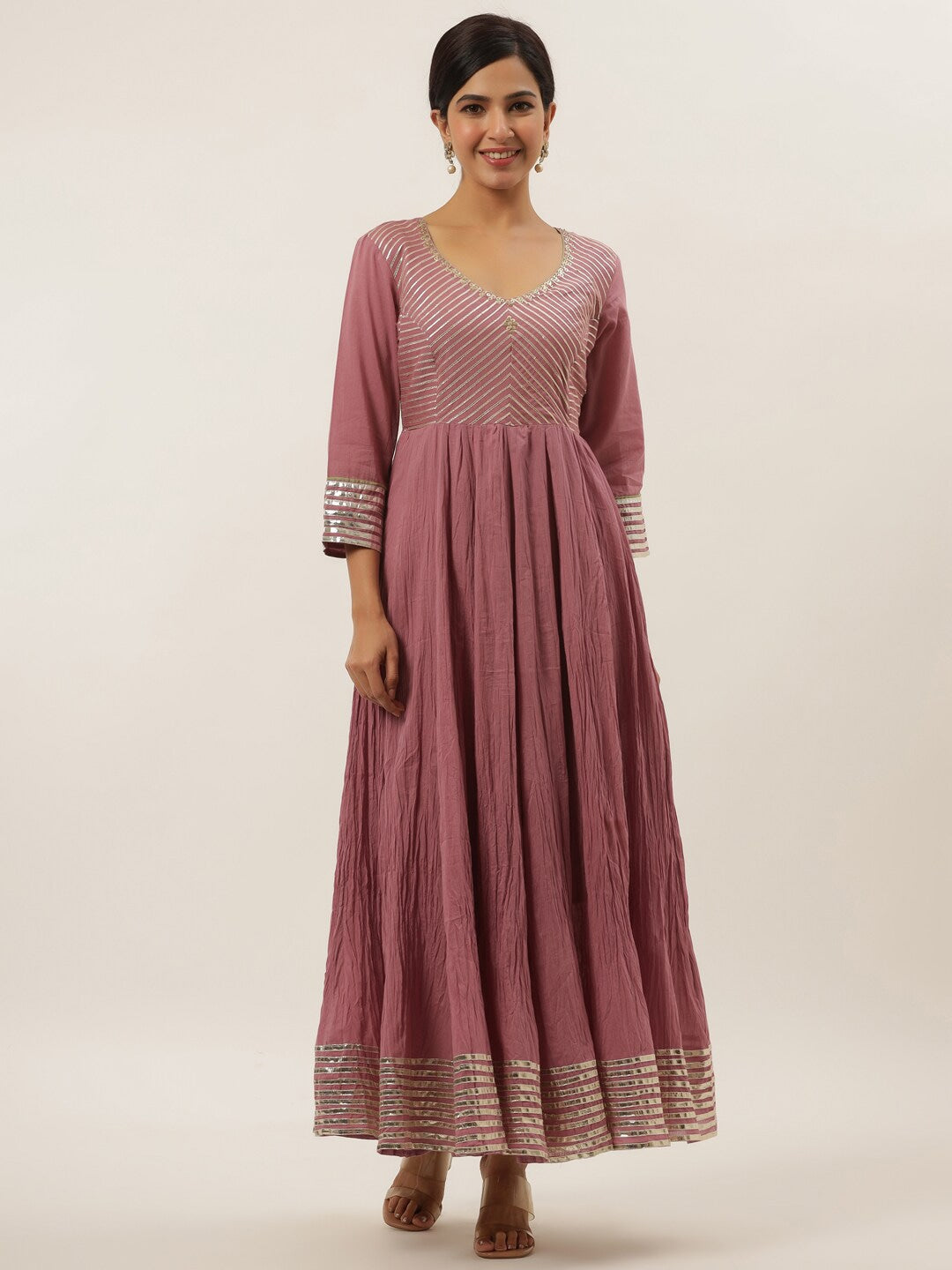 Purple Ethnic Maxi Dress-Yufta Store-6001DRSPRM