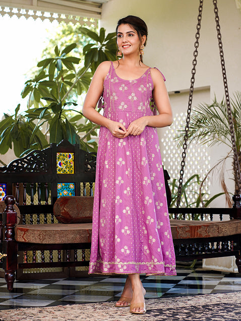 Purple strappy anarkali dress design-Yufta Store-1514DRSPRS